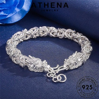 ATHENA JEWELRY 925 Silver กำไล ผู้ชาย เครื่องประดับ ต้นฉบับ เกาหลี ที่ครอบงำ เครื่องประดับ เงิน ผู้หญิง แท้ แฟชั่น กำไลข้อมือ B386