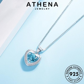 ATHENA JEWELRY ผู้หญิง Silver แฟชั่น เครื่องประดับ เครื่องประดับ ต้นฉบับ จี้ 925 รักแฟชั่น เงิน แท้ สร้อยคอ เกาหลี ไพลิน N200