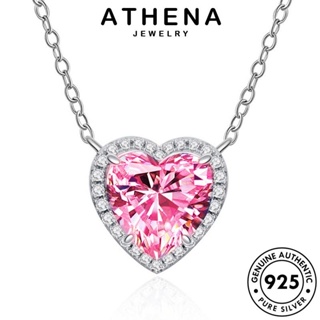 ATHENA JEWELRY เครื่องประดับ แฟชั่น แฟชั่น เกาหลี ผู้หญิง มอยส์ซาไนท์ไดมอนด์ สร้อยคอ แท้ เงิน 925 ต้นฉบับ เครื่องประดับ Silver จี้ N299