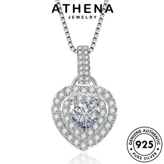 ATHENA JEWELRY แฟชั่น เกาหลี ผู้หญิง ความรักที่สวยหรู Silver จี้ เงิน แท้ เครื่องประดับ สร้อยคอ 925 เครื่องประดับ ต้นฉบับ มอยส์ซาไนท์ไดมอนด์ N301