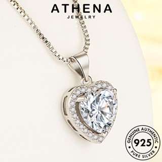 ATHENA JEWELRY แฟชั่น เครื่องประดับ เกาหลี สร้อยคอ เงิน ความรักที่สวยหรู มอยส์ซาไนท์ไดมอนด์ ต้นฉบับ Silver จี้ แท้ 925 ผู้หญิง เครื่องประดับ N407