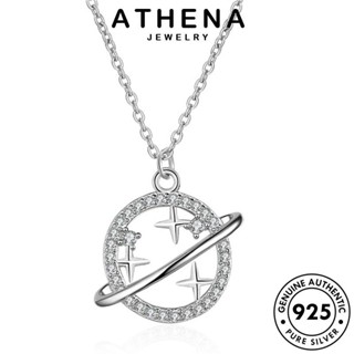 ATHENA JEWELRY มอยส์ซาไนท์ Silver โกลด์ จี้ เงิน ดาวเคราะห์ที่สร้างสรรค์ ต้นฉบับ ผู้หญิง แท้ แฟชั่น เครื่องประดับ เกาหลี ไดมอนด์ 925 เครื่องประดับ สร้อยคอ N461