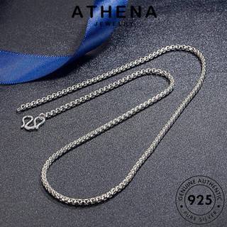 ATHENA JEWELRY เกาหลี 925 แท้ ทรงกระบอกเรียบง่าย เครื่องประดับ ผู้หญิง Silver ต้นฉบับ จี้ แฟชั่น เครื่องประดับ เงิน สร้อยคอ N1023