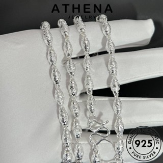 ATHENA JEWELRY แฟชั่น เครื่องประดับ ลูกปัดมะกอกแบบธรรมดา แท้ ต้นฉบับ จี้ สร้อยคอ เงิน เครื่องประดับ 925 Silver เกาหลี ผู้ชาย N1027