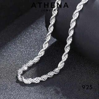 ATHENA JEWELRY เครื่องประดับ ต้นฉบับ จี้ สร้อยคอ เงิน เชือกบิดแฟชั่น ผู้ชาย 925 เครื่องประดับ แฟชั่น เกาหลี แท้ Silver N1031