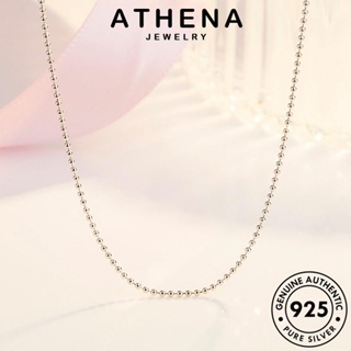 ATHENA JEWELRY ต้นฉบับ 925 แท้ ทอง สร้อยคอ เครื่องประดับ ผู้หญิง เครื่องประดับ ลูกปัดกลมธรรมดา เกาหลี แฟชั่น เงิน Silver จี้ N992