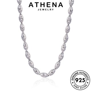 ATHENA JEWELRY Silver เครื่องประดับ เครื่องประดับ ลูกปัดกลมครอบงำ แฟชั่น แท้ 925 สร้อยคอ ผู้ชาย เกาหลี จี้ ต้นฉบับ เงิน N999