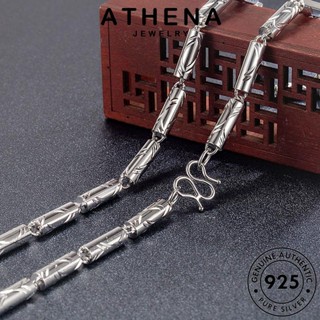 ATHENA JEWELRY 925 คอลัมน์แฟชั่น ต้นฉบับ ผู้ชาย เกาหลี เครื่องประดับ เงิน แฟชั่น เครื่องประดับ แท้ สร้อยคอ จี้ Silver N1012