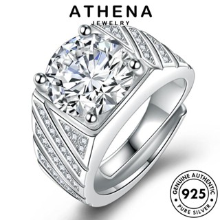 ATHENA JEWELRY เครื่องประดับ ต้นฉบับ แท้ 925 เกาหลี มอยส์ซาไนท์ไดมอนด์ หัวใจและลูกศรครอบงำ แฟชั่น แหวน เงิน เครื่องประดับ Silver ผู้ชาย R50