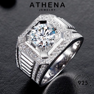 ATHENA JEWELRY ต้นฉบับ เกาหลี Silver แหวน แท้ แฟชั่น เงิน มอยส์ซาไนท์ไดมอนด์ 925 เครื่องประดับ แฟชั่น เครื่องประดับ ผู้หญิง R51