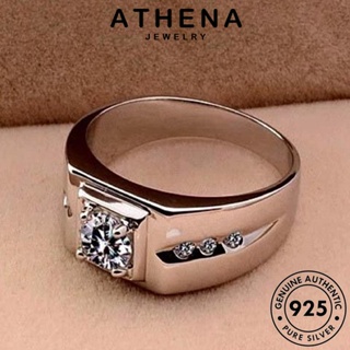 ATHENA JEWELRY เครื่องประดับ แหวน เครื่องประดับ แท้ ต้นฉบับ Silver เงิน 925 แฟชั่น มอยส์ซาไนท์ไดมอนด์ แฟชั่น ผู้ชาย เกาหลี R63