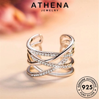 ATHENA JEWELRY แฟชั่น ผู้หญิง แท้ ความคิดสร้างสรรค์ แหวน เครื่องประดับ 925 เกาหลี ไดมอนด์ ต้นฉบับ เงิน โกลด์ มอยส์ซาไนท์ เครื่องประดับ Silver R67