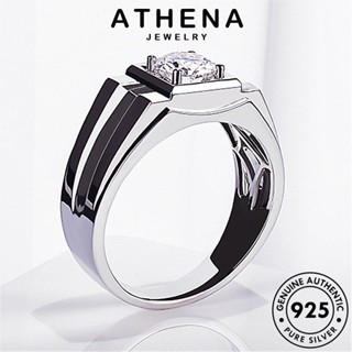 ATHENA JEWELRY มอยส์ซาไนท์ไดมอนด์ แหวน Silver เครื่องประดับ คลาสสิก ผู้ชาย ต้นฉบับ เงิน แท้ เครื่องประดับ แฟชั่น 925 เกาหลี R24