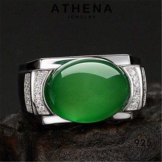 ATHENA JEWELRY Silver วงรีวินเทจ แฟชั่น เงิน หยก ผู้ชาย 925 ต้นฉบับ แหวน เครื่องประดับ แท้ เครื่องประดับ เกาหลี R142