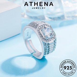 ATHENA JEWELRY เครื่องประดับ แฟชั่น ต้นฉบับ มอยส์ซาไนท์ไดมอนด์ เกาหลี แท้ แฟชั่น Silver 925 แหวน ผู้ชาย เงิน เครื่องประดับ R155