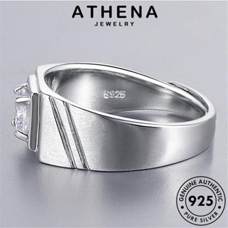 ATHENA JEWELRY Silver แท้ แฟชั่น เครื่องประดับ เกาหลี เงิน 925 อารมณ์ ต้นฉบับ แหวน ผู้ชาย มอยส์ซาไนท์ไดมอนด์ เครื่องประดับ R202