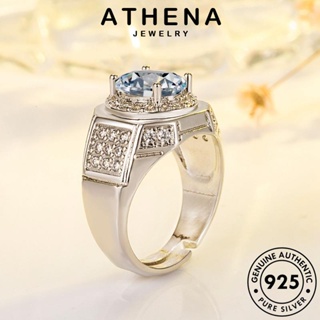 ATHENA JEWELRY เครื่องประดับ เครื่องประดับ เกาหลี เงิน ผู้ชาย ครอบงำ แหวน แท้ ต้นฉบับ 925 มอยส์ซาไนท์ไดมอนด์ แฟชั่น Silver R112