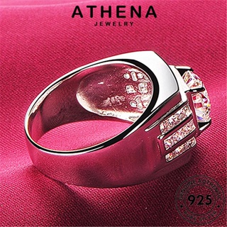 ATHENA JEWELRY แท้ มอยส์ซาไนท์ไดมอนด์ Silver 925 เครื่องประดับ ตารางอารมณ์ ต้นฉบับ ผู้ชาย แหวน เครื่องประดับ แฟชั่น เงิน เกาหลี R120