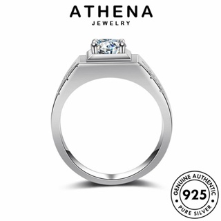 ATHENA JEWELRY แหวน มอยส์ซาไนท์ไดมอนด์ ผู้ชาย เงิน เกาหลี 925 แฟชั่น แท้ เครื่องประดับ แฟชั่น เครื่องประดับ Silver ต้นฉบับ R257