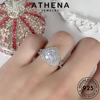 ATHENA JEWELRY แท้ มอยส์ซาไนท์ไดมอนด์ เครื่องประดับ ต้นฉบับ เงิน แฟชั่น เครื่องประดับ แหวน Silver 925 เรียบง่าย ผู้หญิง เกาหลี R265