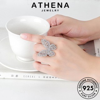 ATHENA JEWELRY เกาหลี Silver เครื่องประดับ เงิน 925 แฟชั่น ผีเสื้อที่สร้างสรรค์ เครื่องประดับ มอยส์ซาไนท์ไดมอนด์ ผู้หญิง ต้นฉบับ แหวน แท้ R291