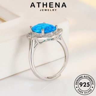 ATHENA JEWELRY อความารีน แท้ ดอกไม้อารมณ์ เกาหลี Silver ผู้หญิง แหวน 925 แฟชั่น ต้นฉบับ เครื่องประดับ เงิน เครื่องประดับ R433