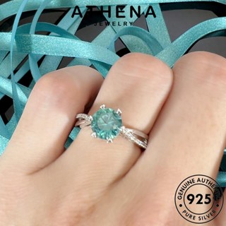 ATHENA JEWELRY อความารีน ผู้หญิง เครื่องประดับ แท้ เครื่องประดับ รักบุคลิกภาพ แฟชั่น Silver เงิน แหวน ต้นฉบับ เกาหลี 925 R465