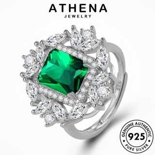 ATHENA JEWELRY เครื่องประดับ มรกต Silver 925 เงิน เกาหลี ตารางบุคลิกภาพ แหวน เครื่องประดับ แฟชั่น ต้นฉบับ แท้ ผู้หญิง R467