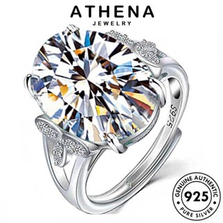 ATHENA JEWELRY 925 แท้ แหวน เครื่องประดับ เกาหลี แฟชั่น Silver เงิน ต้นฉบับ เครื่องประดับ รูปไข่อารมณ์ ผู้หญิง มอยส์ซาไนท์ไดมอนด์ R476