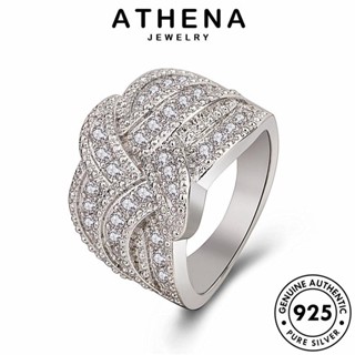 ATHENA JEWELRY มอยส์ซาไนท์ไดมอนด์ เครื่องประดับ แหวน ผู้หญิง แท้ เกาหลี แฟชั่น บิดหรูหรา 925 เงิน เครื่องประดับ ต้นฉบับ Silver R349