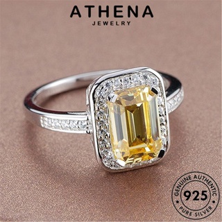 ATHENA JEWELRY เงิน แท้ แหวน ตารางอารมณ์ แฟชั่น ซิทริน 925 ผู้หญิง เครื่องประดับ Silver เกาหลี ต้นฉบับ เครื่องประดับ R394