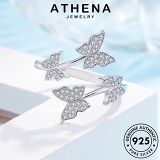 ATHENA JEWELRY Silver เครื่องประดับ ผีเสื้อที่บอบบาง แท้ ผู้หญิง แฟชั่น ต้นฉบับ เกาหลี เงิน 925 เครื่องประดับ มอยส์ซาไนท์ไดมอนด์ แหวน R398