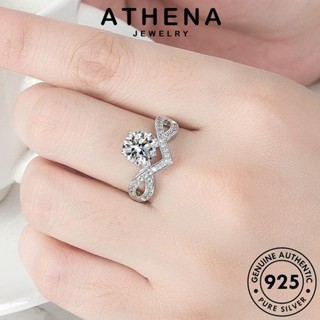 ATHENA JEWELRY 925 แฟชั่น แท้ มงกุฎสุดคลาสสิค ผู้หญิง เครื่องประดับ เครื่องประดับ Silver ต้นฉบับ มอยส์ซาไนท์ไดมอนด์ เกาหลี แหวน เงิน R517