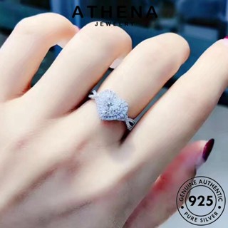 ATHENA JEWELRY ความรักที่หรูหรา เครื่องประดับ Silver 925 ผู้หญิง เครื่องประดับ แหวน เงิน แท้ เกาหลี มอยส์ซาไนท์ไดมอนด์ แฟชั่น ต้นฉบับ R546