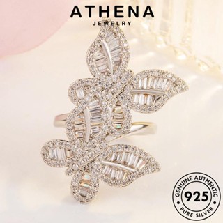 ATHENA JEWELRY ต้นฉบับ แท้ เครื่องประดับ เครื่องประดับ 925 แหวน ผีเสื้อที่สร้างสรรค์ Silver ผู้หญิง แฟชั่น เงิน เกาหลี มอยส์ซาไนท์ไดมอนด์ R549