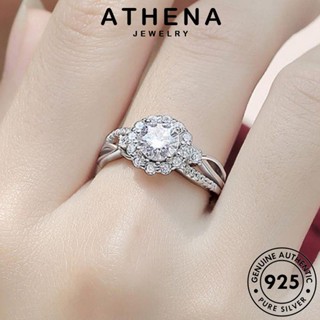 ATHENA JEWELRY มอยส์ซาไนท์ไดมอนด์ เครื่องประดับ ต้นฉบับ เครื่องประดับ แหวน ผู้หญิง ดอกไม้ที่สร้างสรรค์ แท้ Silver แฟชั่น เงิน เกาหลี 925 R564