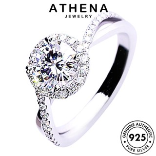 ATHENA JEWELRY มอยส์ซาไนท์ Silver ผู้หญิง โกลด์ วงกลมง่ายๆ ต้นฉบับ เงิน ไดมอนด์ แท้ เครื่องประดับ 925 เครื่องประดับ แฟชั่น เกาหลี แหวน R482