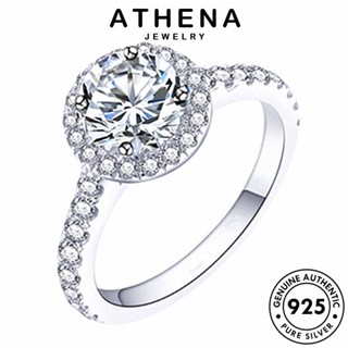 ATHENA JEWELRY ผู้หญิง มอยส์ซาไนท์ไดมอนด์ เงิน เกาหลี Silver แท้ แฟชั่น 925 แหวน รอบแฟชั่น เครื่องประดับ เครื่องประดับ ต้นฉบับ R603