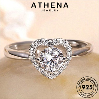 ATHENA JEWELRY แท้ รักแฟชั่น เกาหลี ต้นฉบับ มอยส์ซาไนท์ไดมอนด์ 925 Silver แฟชั่น แหวน เครื่องประดับ เครื่องประดับ ผู้หญิง เงิน R625