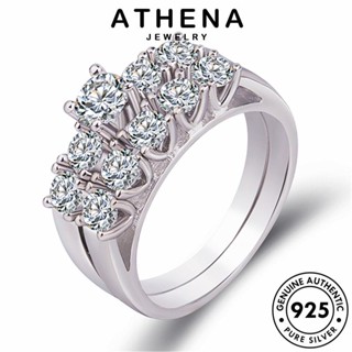 ATHENA JEWELRY แหวน Silver 925 มอยส์ซาไนท์ไดมอนด์ เกาหลี เงิน บุคลิกภาพหัวใจและลูกศร แฟชั่น ต้นฉบับ เครื่องประดับ แท้ คู่รัก เครื่องประดับ R712