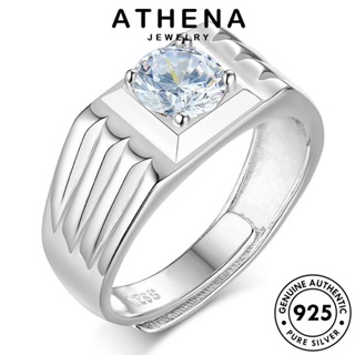 ATHENA JEWELRY 925 เกาหลี ต้นฉบับ แหวน ครอบงำ มอยส์ซาไนท์ไดมอนด์ แฟชั่น แท้ เงิน เครื่องประดับ เครื่องประดับ Silver ผู้ชาย R570