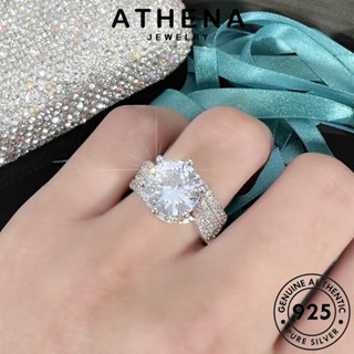 ATHENA JEWELRY โกลด์ เครื่องประดับ แหวน ผู้หญิง วงกลมสร้างสรรค์ เกาหลี เครื่องประดับ เงิน แฟชั่น ไดมอนด์ มอยส์ซาไนท์ ต้นฉบับ Silver 925 แท้ R853