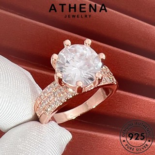 ATHENA JEWELRY หรูหรา ต้นฉบับ 925 มอยส์ซาไนท์ แท้ เกาหลี แหวน Silver แฟชั่น เงิน ผู้หญิง โกลด์ เครื่องประดับ เครื่องประดับ ไดมอนด์ R879