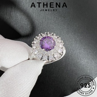 ATHENA JEWELRY แท้ ผู้หญิง ต้นฉบับ แฟชั่น ซิทริน เงิน 925 แหวน เครื่องประดับ ดอกไม้อารมณ์ เครื่องประดับ เกาหลี Silver R883