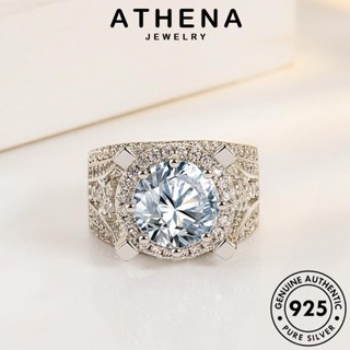 ATHENA JEWELRY โกลด์ แฟชั่น เครื่องประดับ ดอกไม้หรูหรา 925 ไดมอนด์ แหวน เงิน แท้ เกาหลี Silver ต้นฉบับ เครื่องประดับ ผู้หญิง มอยส์ซาไนท์ R887