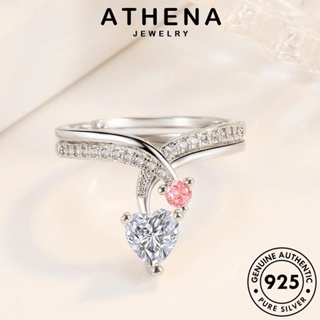 ATHENA JEWELRY มอยส์ซาไนท์ไดมอนด์ เครื่องประดับ 925 แหวน อารมณ์ ผู้หญิง เงิน แฟชั่น ต้นฉบับ เครื่องประดับ เกาหลี Silver แท้ R901