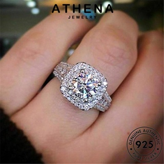 ATHENA JEWELRY ต้นฉบับ มอยส์ซาไนท์ไดมอนด์ 925 เครื่องประดับ เงิน แหวน เกาหลี เครื่องประดับ แฟชั่น บุคลิกภาพ แท้ Silver ผู้หญิง R791