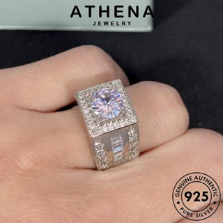 ATHENA JEWELRY คลาสสิก มอยส์ซาไนท์ไดมอนด์ แท้ ผู้หญิง เกาหลี แฟชั่น 925 เครื่องประดับ เงิน แหวน ต้นฉบับ Silver เครื่องประดับ R970