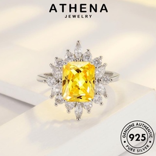 ATHENA JEWELRY เครื่องประดับ ต้นฉบับ ผู้หญิง เครื่องประดับ Silver เงิน เกาหลี แหวน อความารีน แท้ วงรีที่สร้างสรรค์ แฟชั่น 925 R996