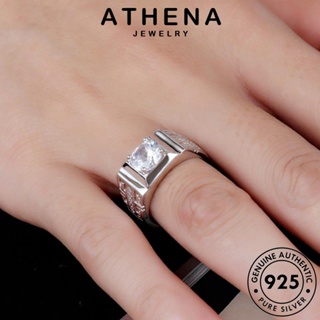 ATHENA JEWELRY แฟชั่น ต้นฉบับ เกาหลี Silver มอยส์ซาไนท์ไดมอนด์ แหวน เงิน ผู้ชาย เครื่องประดับ แฟชั่น เครื่องประดับ 925 แท้ R1007